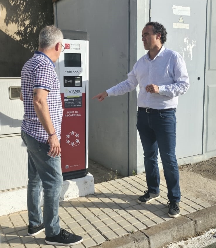 La Diputación de Castellón amplía un 40% los puntos de recarga de vehículos eléctricos y alcanza un total de 34 instalaciones en la provincia