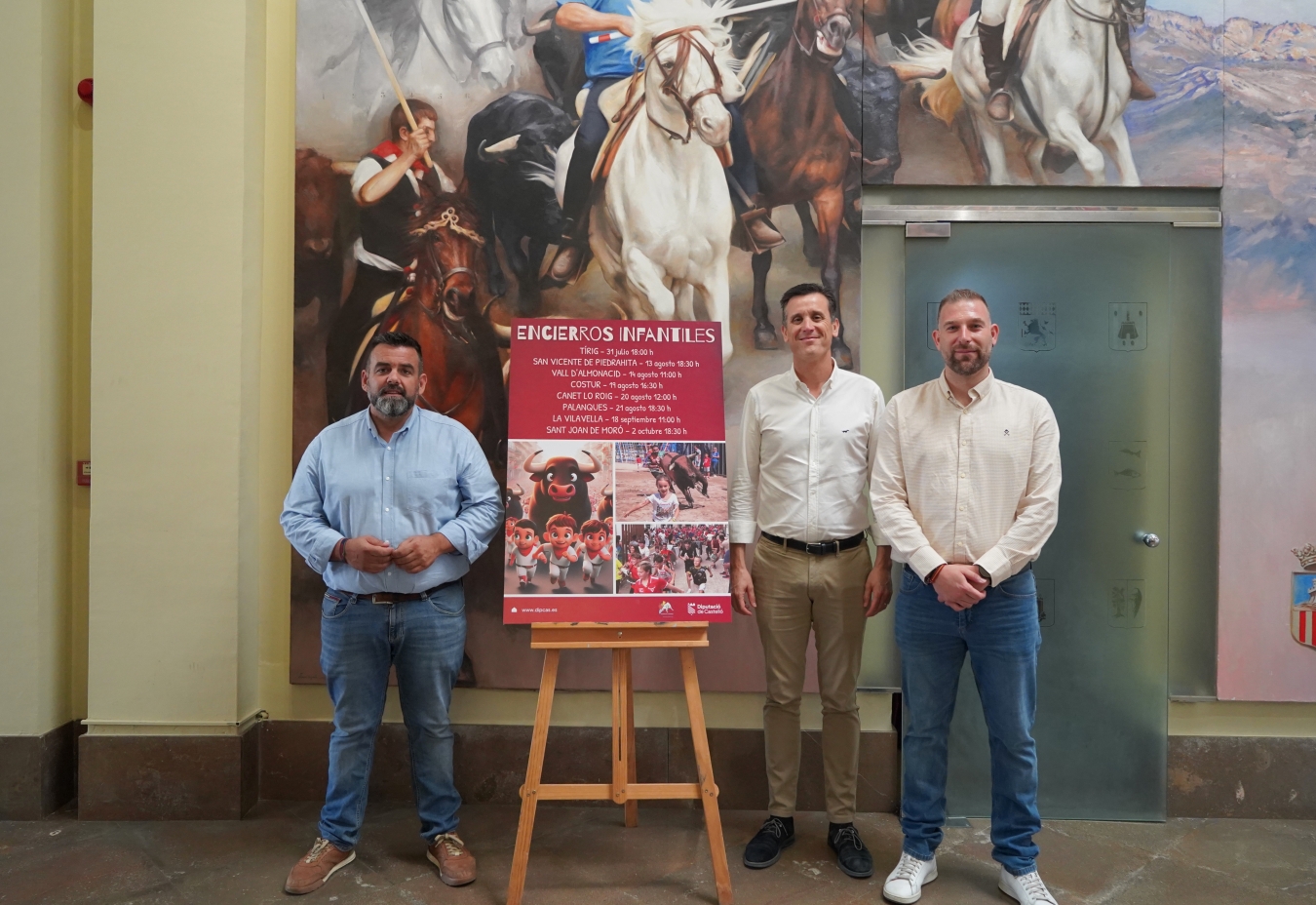 La Diputació de Castelló dinamitza l'agenda estival i acosta la tradició taurina als més xicotets a través dels ‘Encierros’ Infantils