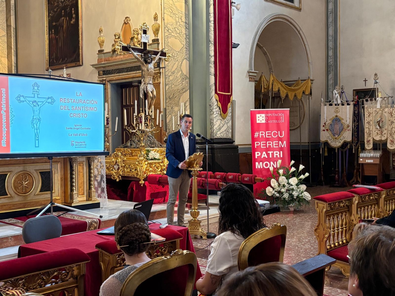 La Diputació de Castelló fa lliurament de la imatge restaurada del Santíssim Crist de la Vall d'Uixó
